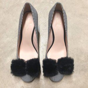 Kate Spade Carine Prince Of Wales Faux Fur Pumps